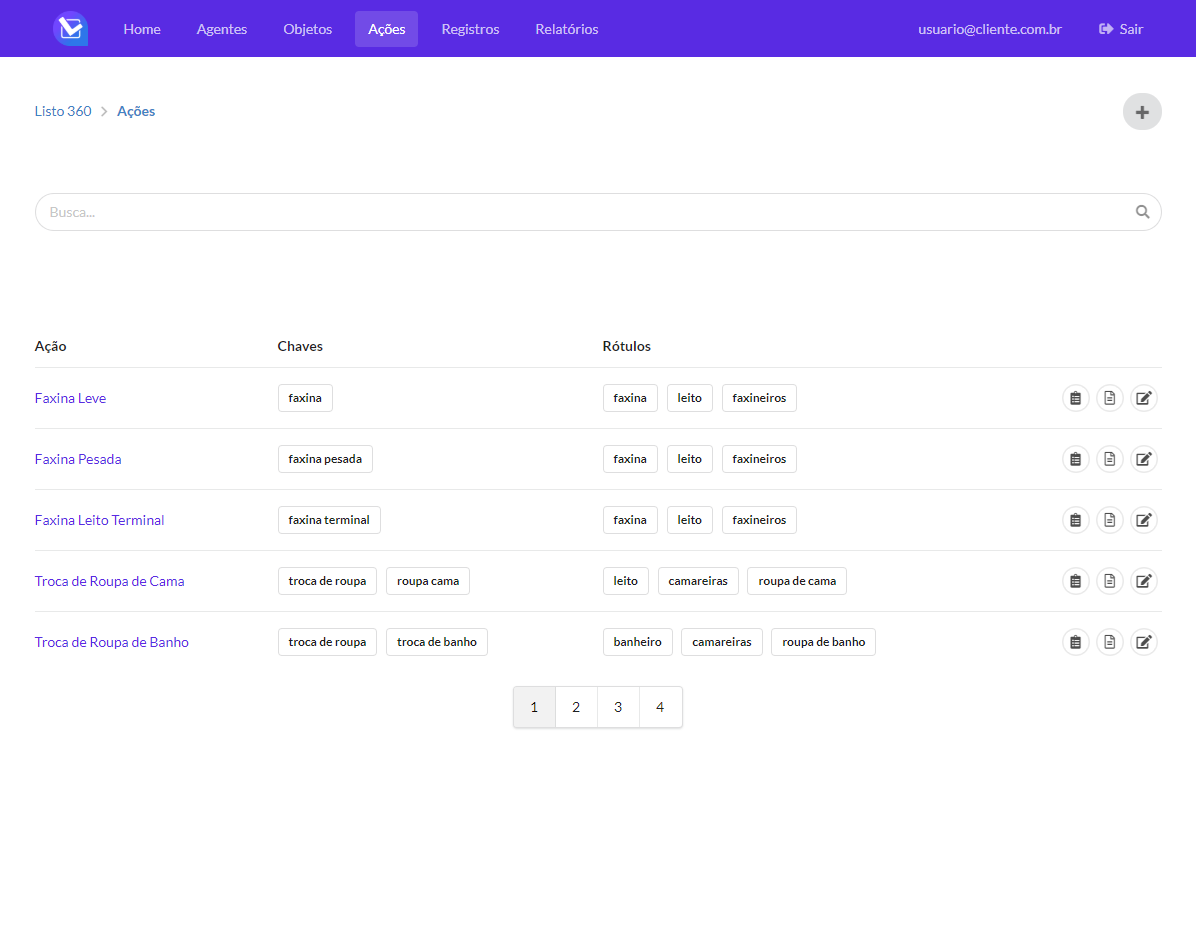 Listo 360 detail view